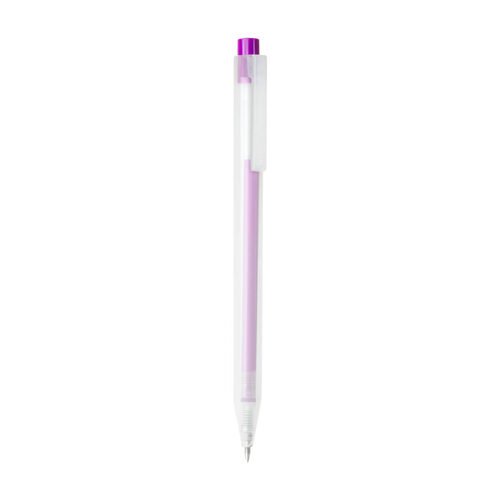 Bolígrafo Yuzuk morado personalizado con logo