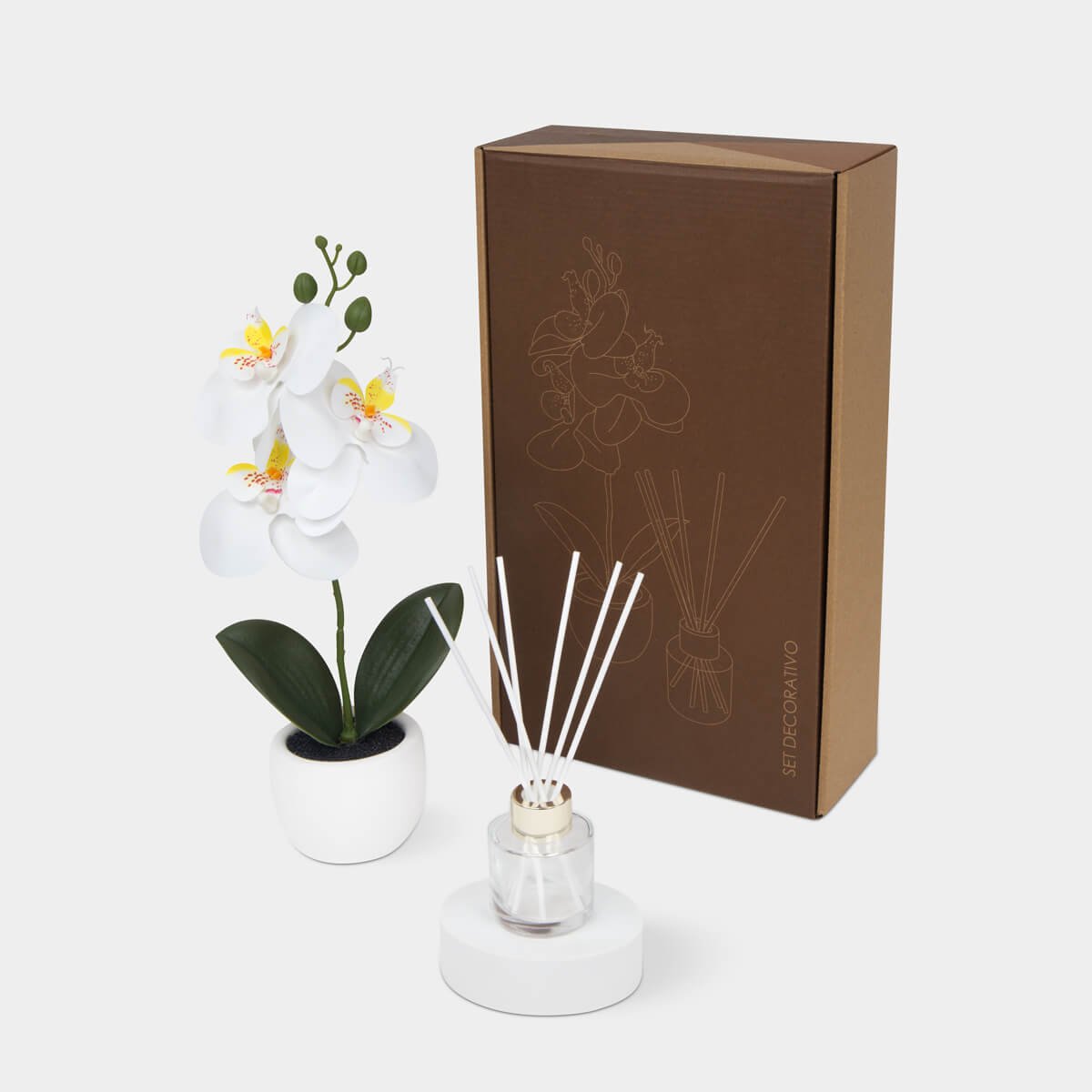 SET DECORATIVO FIORA BLANCO