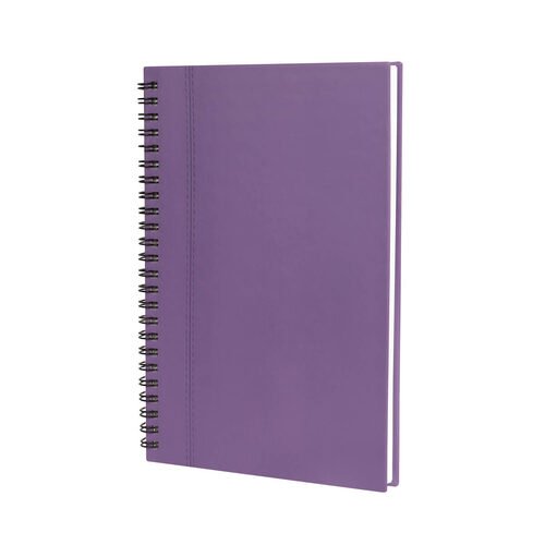 Libreta Alesa morada personalizada con logo